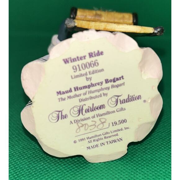 Maude Humphrey Bogart Figurine "Winter Ride" 1991 - Picture 6 of 6